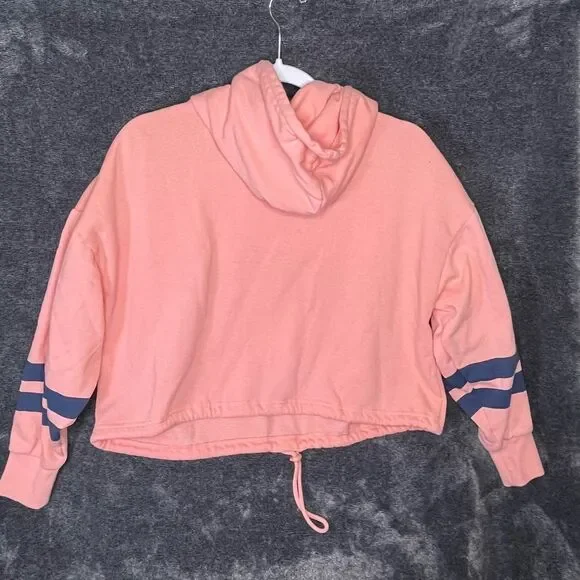 Peanuts Crop Hooded Oversized Top Snoopy Woodstock Size M - Picture 3 of 3